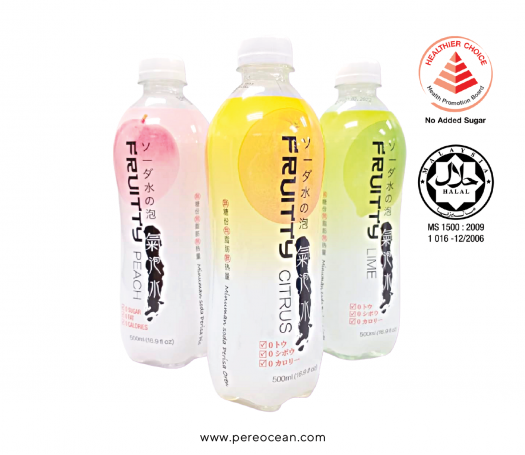 Fruitty Sparkling Soda Citrus Flavoured Water 500ml